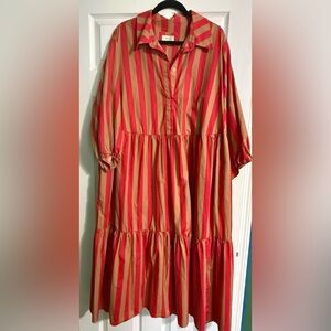 Anthropologie Maeve The Bettina Tiered Shirt Dress - 2X